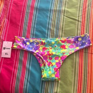 Fused Colorful Bikini Bottom manini